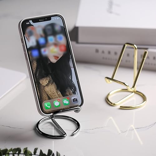 Miniatura 4 de Soporte para teléfono celular, soporte para tarjetas de visita, soporte para teléfono móvil - Base de cable de metal para teléfono celular