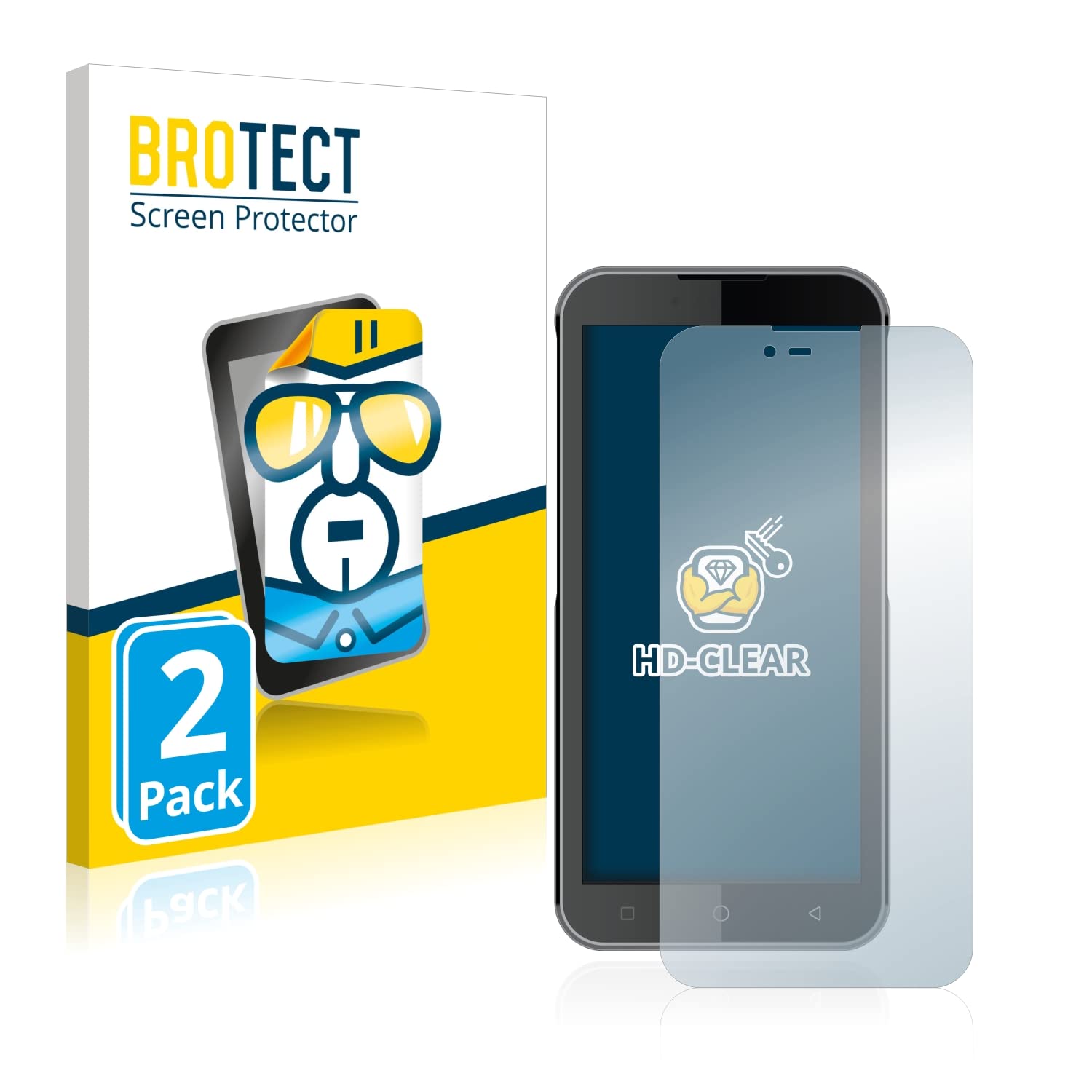 brotect 2-Pack Screen Protector Compatible with Bluebird HF 550 Screen Protection Film Ultra Clear - Scratch Proof, Transparent, HD Clear