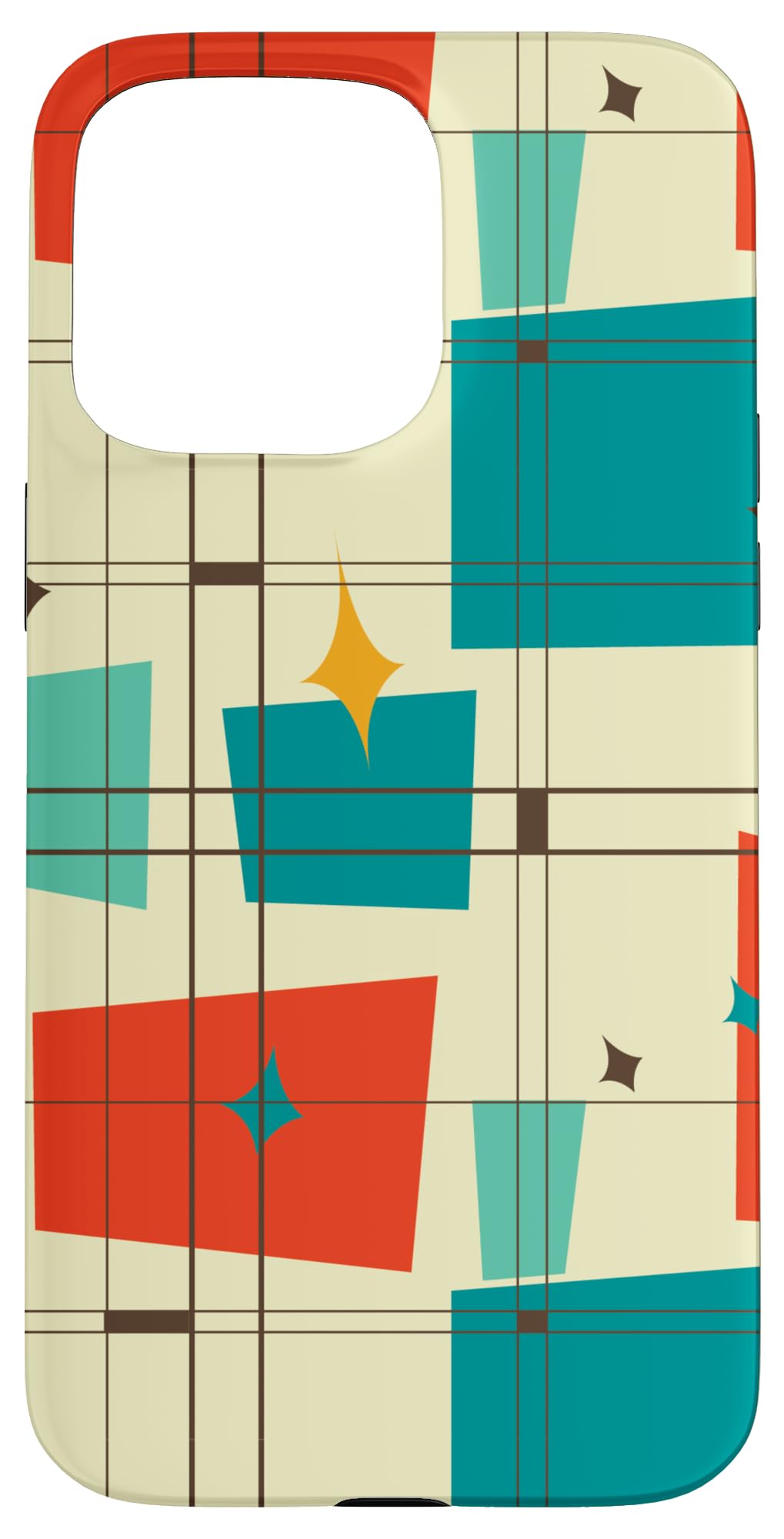 Mid Century Modern, Atomic Stars, Retro 50's, Nostalgic Case for iPhone 15 Pro Max