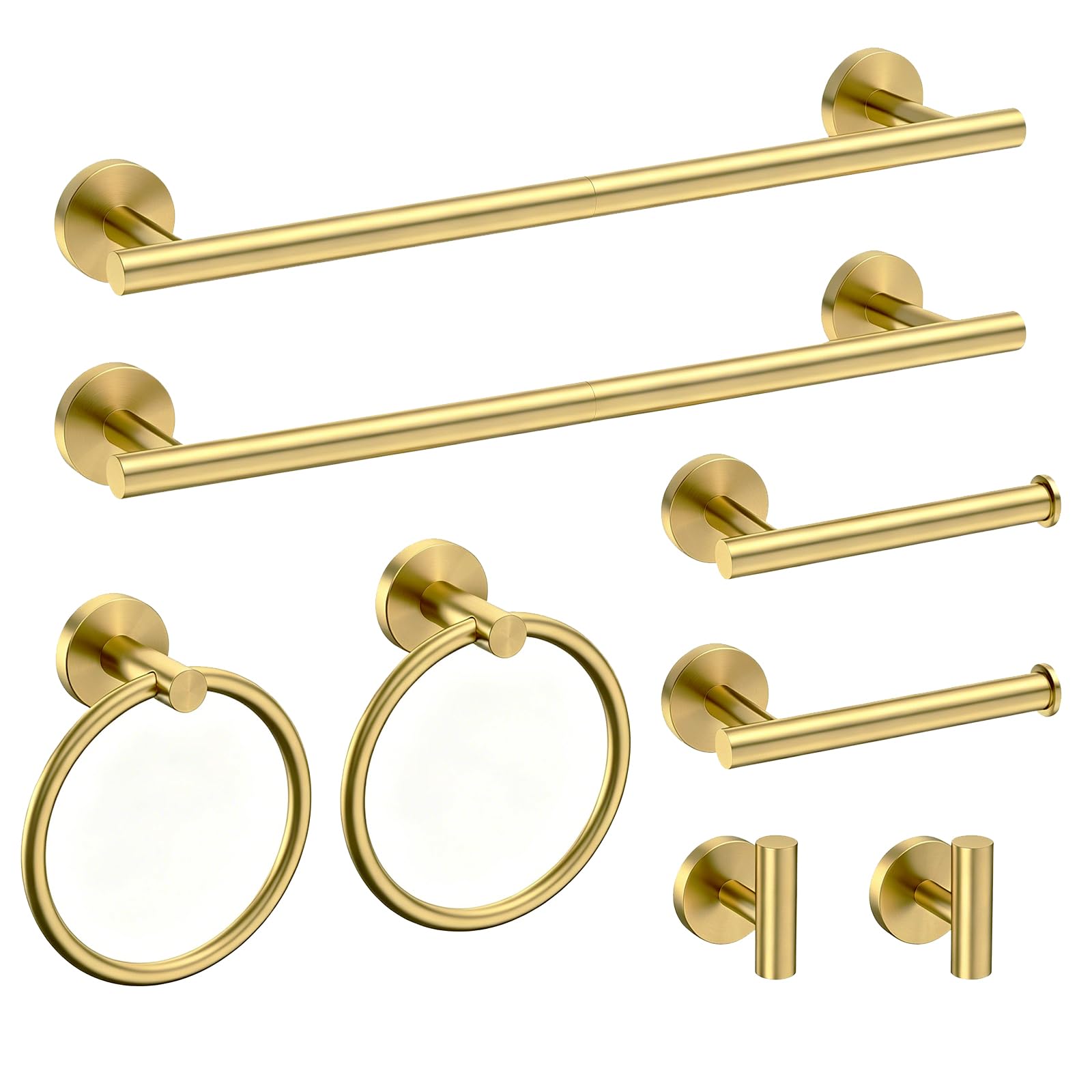 USHOWER Matte Black Bathroom Hardware Set - 8 Piece -22