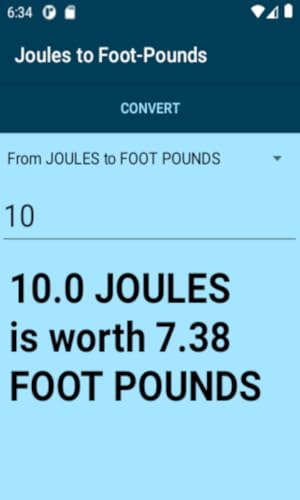 Joules to Foot-Pounds Conversion Calculator