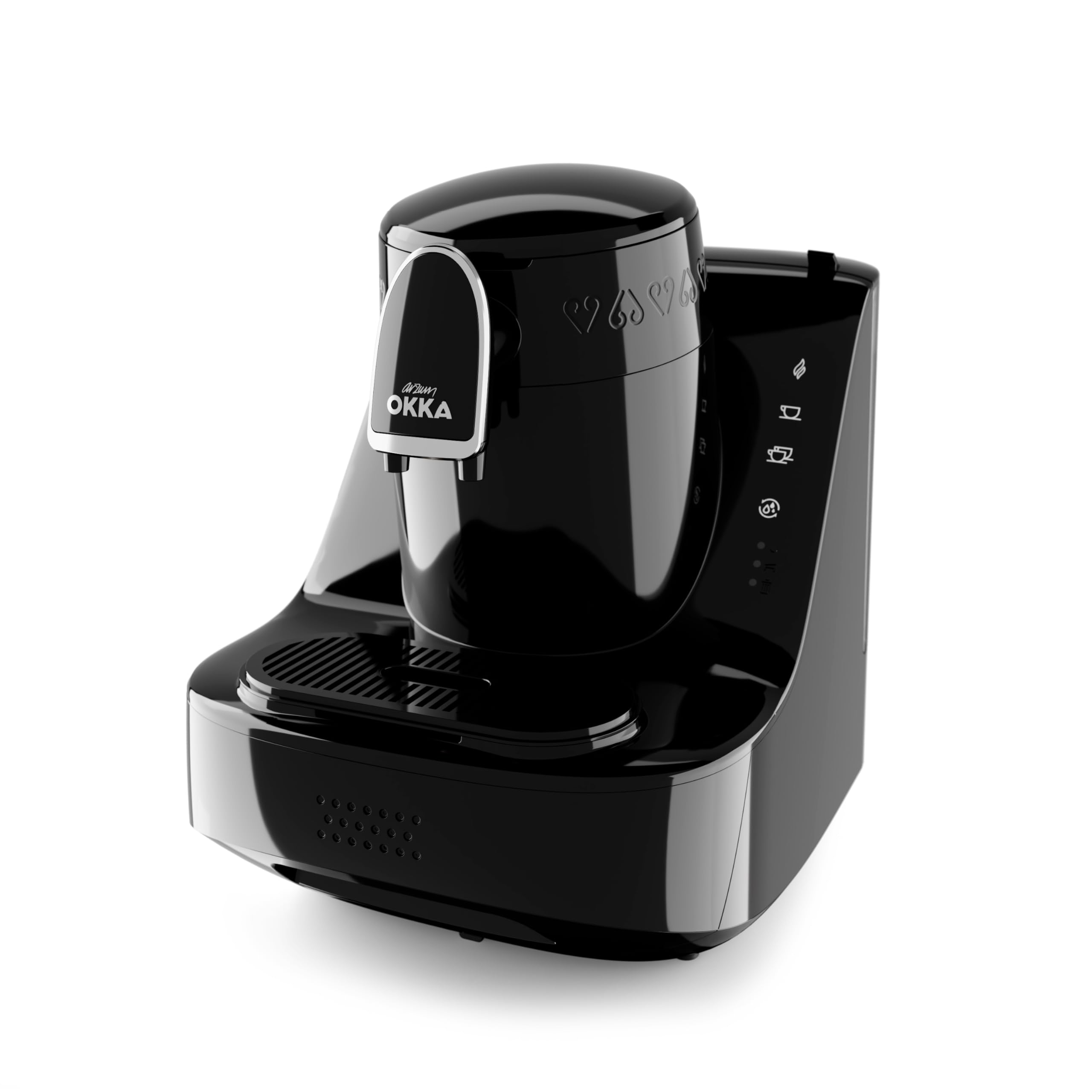 Arzum Okka Elite Türkische Kaffeemaschine, Kahve Makinesi Mit 710W Leistung, Abnehmbarem Wassertank, Ghost Touch Panel Und Langsam-Brüh-Funktion Für 2 Tassen