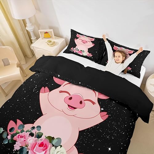 Vista 198 de Erosebridal Juego de ropa de cama Kawaii de sushi colorido, estilo japonés de dibujos animados, funda de edredón con temática alimentaria para Multi