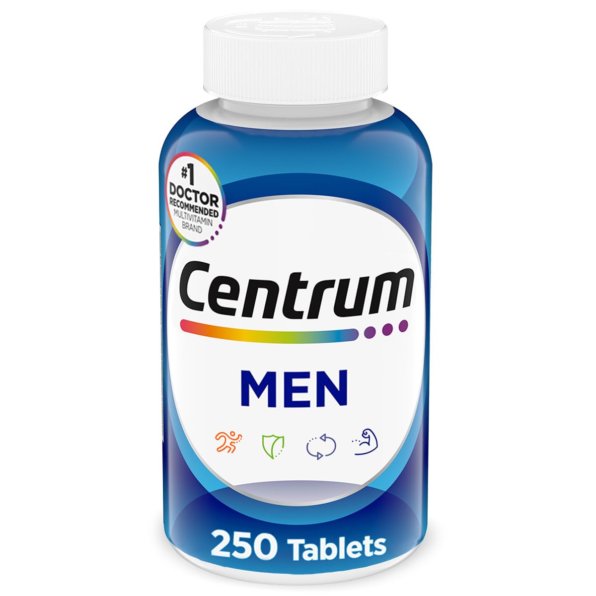 Centrum Multivitamin for Men, Multivitamin/Multimineral Supplement with Vitamin D3, B Vitamins and Antioxidants, Gluten Free, Non-GMO Ingredients -Tablet 200 Count | Contains Vitamin D3, B Vitamins and Antioxidants, Gluten Free, Non-GMO Ingredients, GLP-1 Support