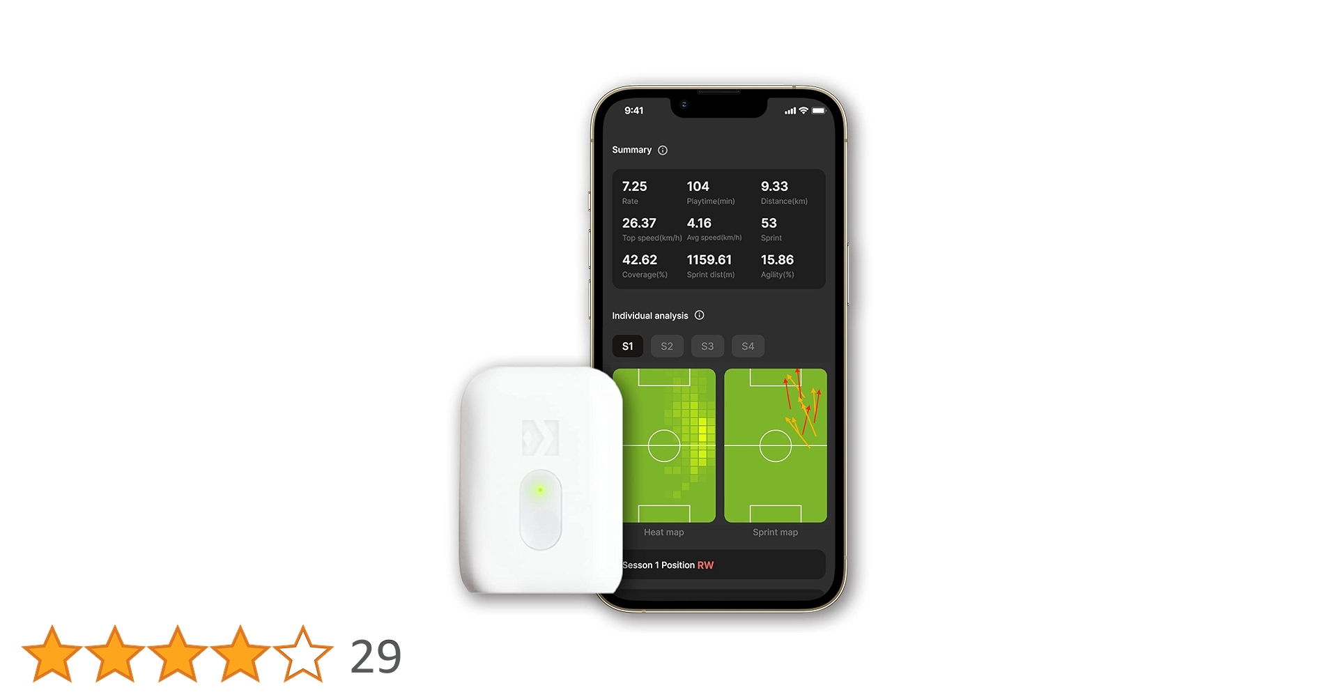 新品　サッカービー ライト GPS トラッカー ベストセット xs Amazon.com: SOCCERBEE-Lite2 - GPS Tracker and Vest for