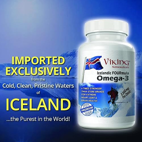 Miniatura 6 de Fourmula islandés cuádruple fuerza Omega-3 aceite de pescado 3000mg alto DHA y EPA 90 cápsulas blandas
