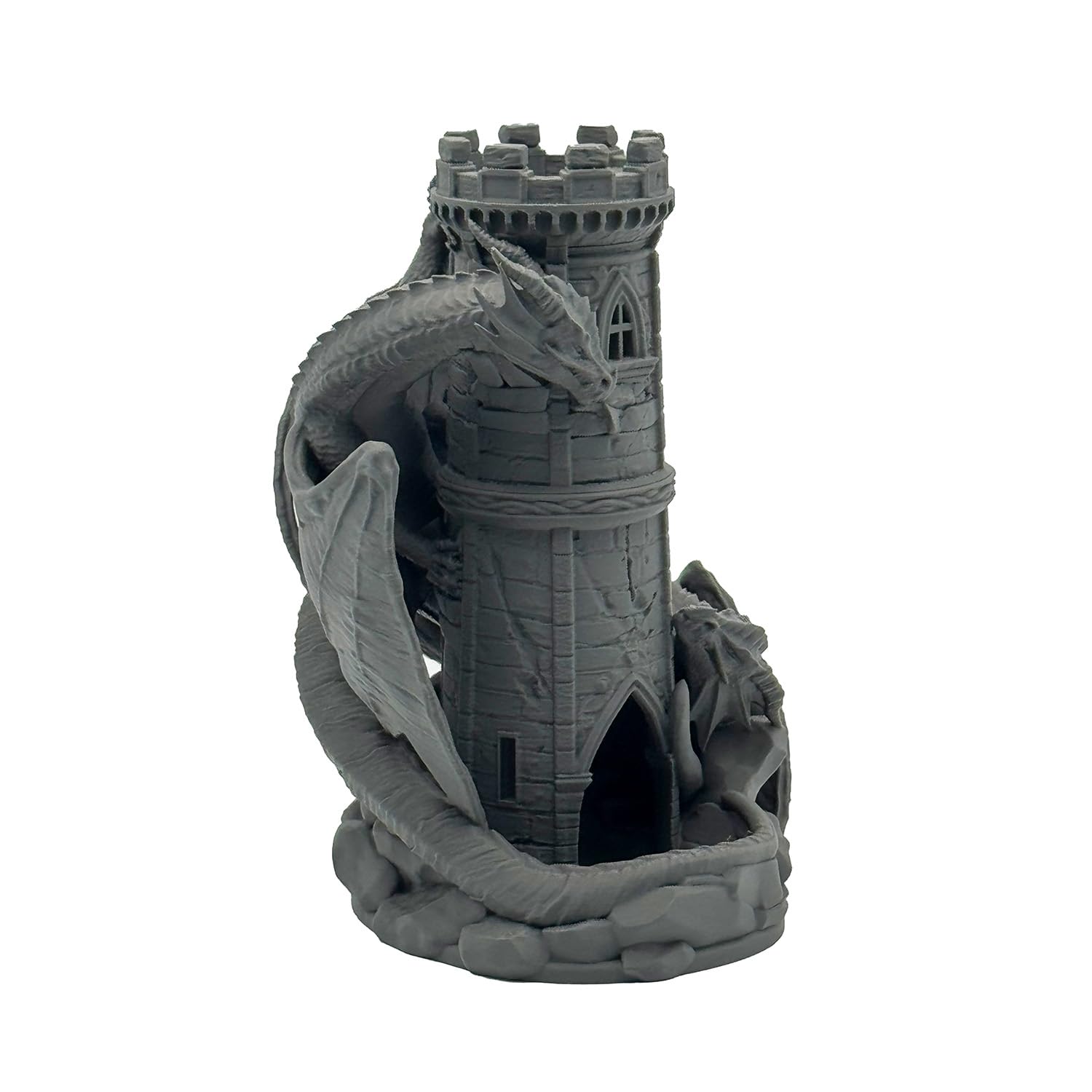 Drachen Würfelturm für Würfel bis 25mm | DND Dragon Dice Tower Made in Germany | Tabletop Rollenspiel Pen & Paper DSA Fantasy Deko | unbemalt zum Bemalen | Geschenkidee Spielleiter