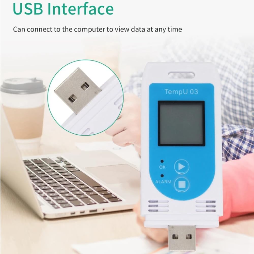 DollaTek USB avec écran Enregistreur de température et d'humidité Enregistreur de température et d'humidité Enregistreur PDF pour l'expédition par chaîne du froid sensible à la température