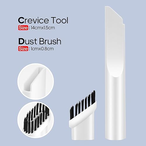 Miniatura 5 de Mini aspiradora para, teclado 2 en 1, aspiradora inalámbrica de mano, aspiradora de coche con motor sin escobillas, alta potencia, 120 W,