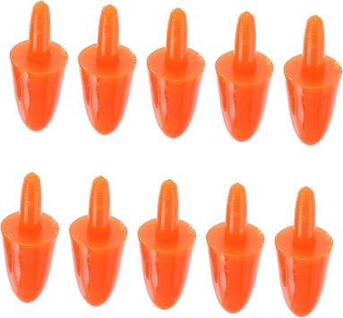 200pcs Snowman Nose Plastic Accessories for Christmas DIY Crafts Straight Carrot Nose Holiday Snowman Making Supplies for Soft Materials Family Fun Kit