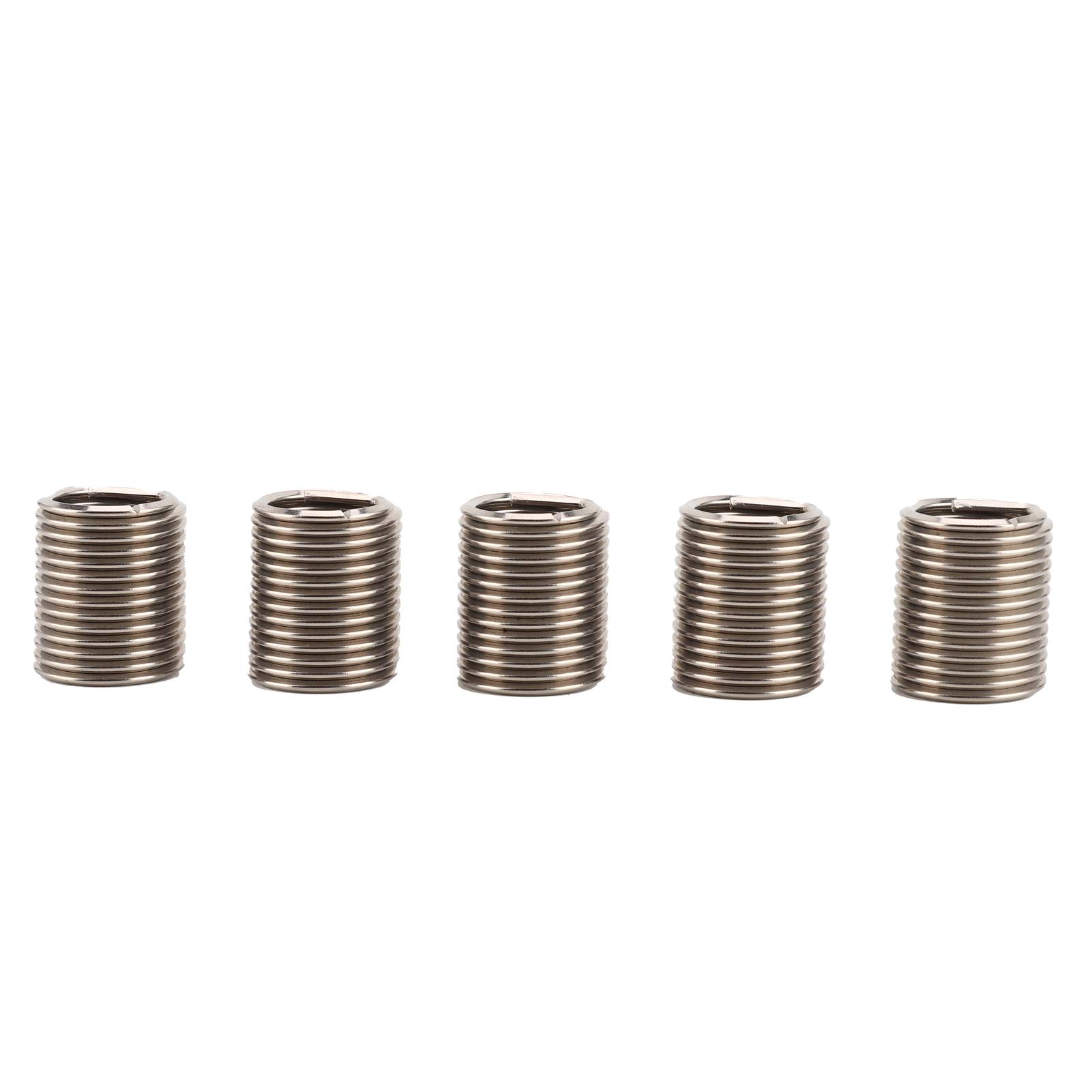 Respicefinem 5Pcs Stainless Steel Thread Inserts Male Female Reducing Nut Repair Tool M20x2 5x2D High Strength Wear Can Convert Metric and Inch Thread Holes