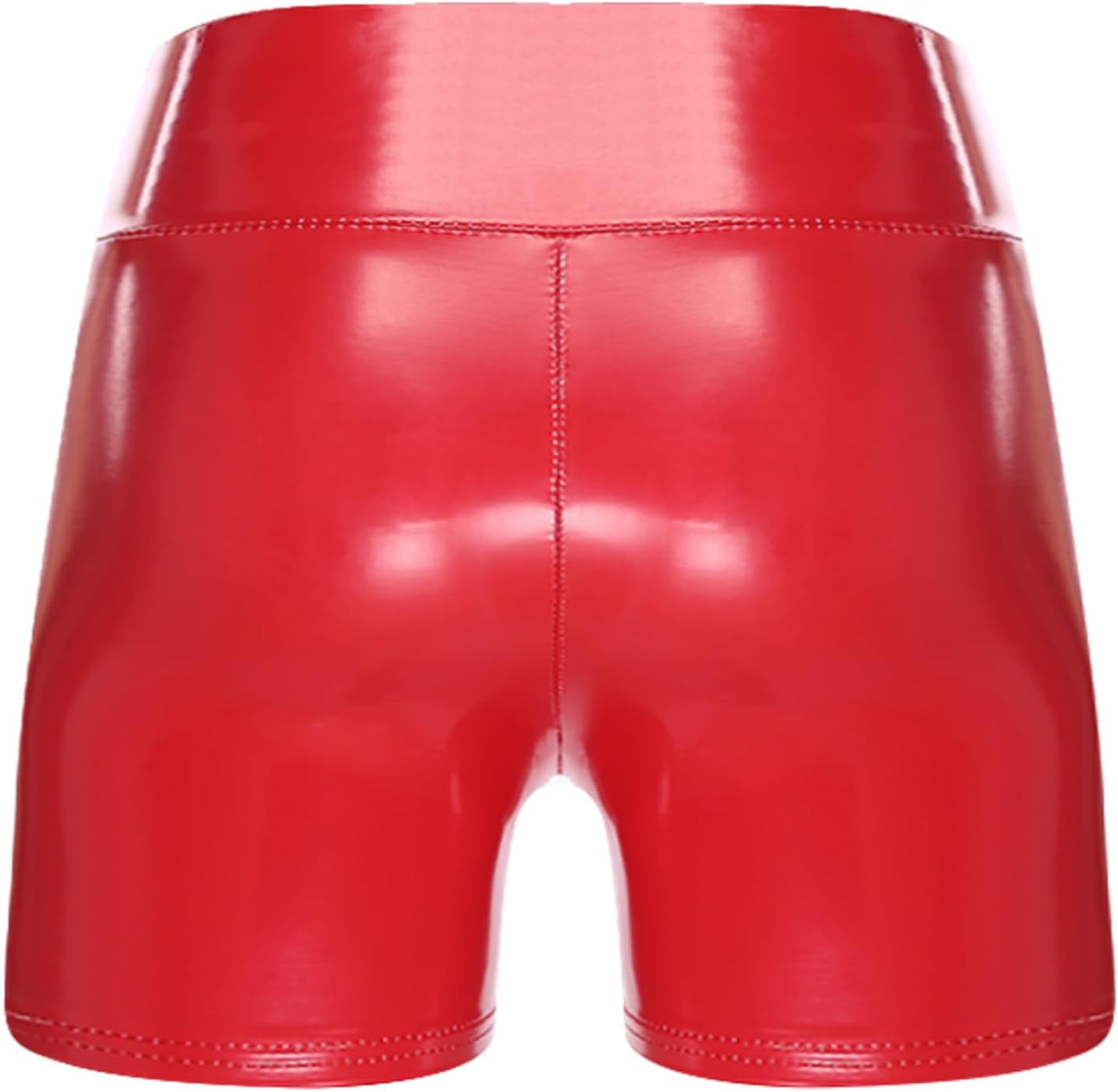 Womens Faux Leather Hot Pants Wet Look High Waist Skinny Shorts Rave Dance Party Bottoms