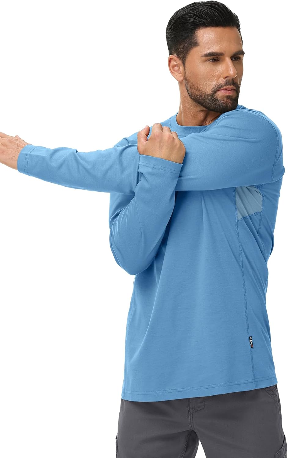 FR Shirts for Summer 5.5OZ Lightweight Breathable Vented Mesh Flame Resistant Long Sleeve Crew T-Shirt CAT2