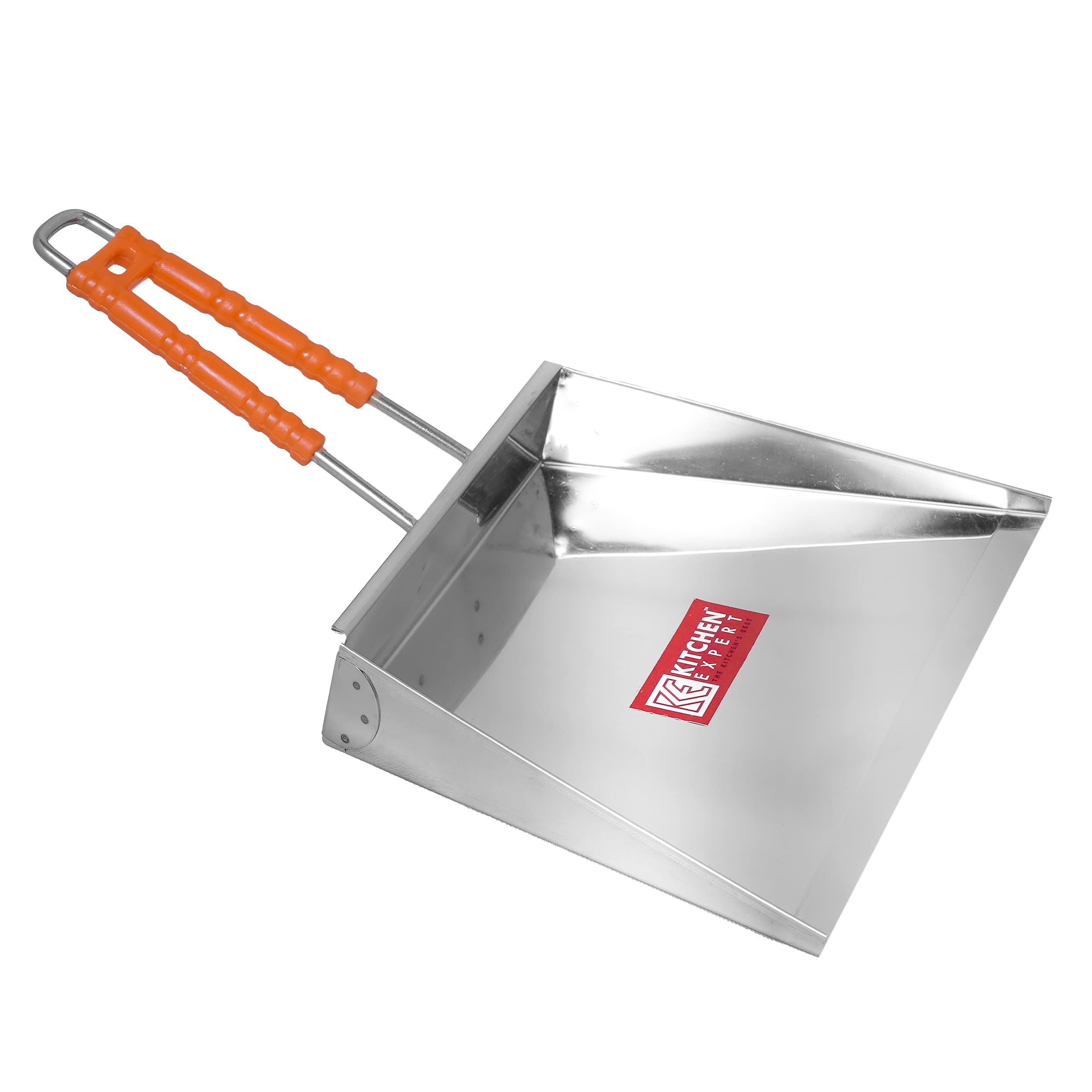 e-Global Kitchen Expert Heavy Duty Metal Dustpan with Dual Handle | Galvanized Steel Dust Pan for Home, Office, Garage & Outdoor Cleaning | Rust Resistant Handheld Debris Collector 2