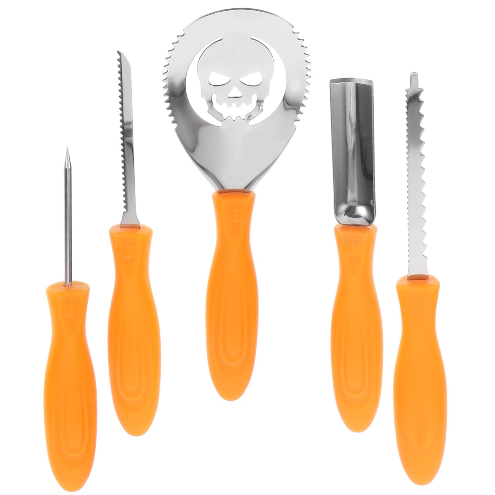 OFFSCH Diy Pumpkin Graving Tool Kit 5pcs Set of Carving Tools for Halloween Stainless Steel Pumpkin Carving