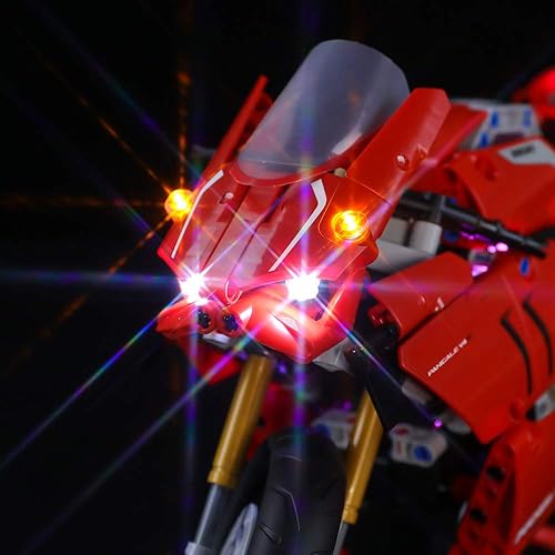Miniatura 4 de BRIKSMAX Kit de iluminación LED para Ducati Panigale V4 R, compatible con el modelo de bloques de construcción Lego 42107, no incluye el juego de
