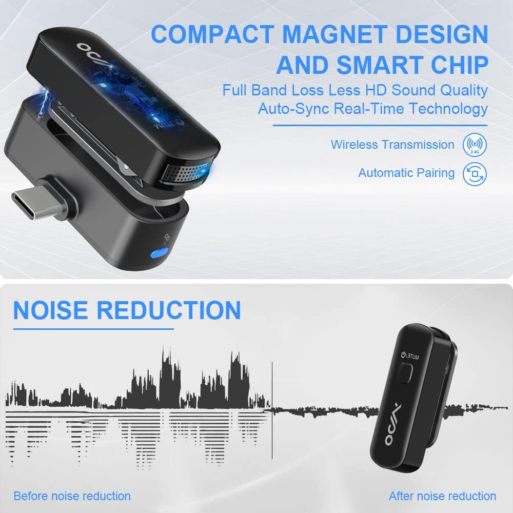 YMOO M5 Wireless Microphone Noise Reduction Feature