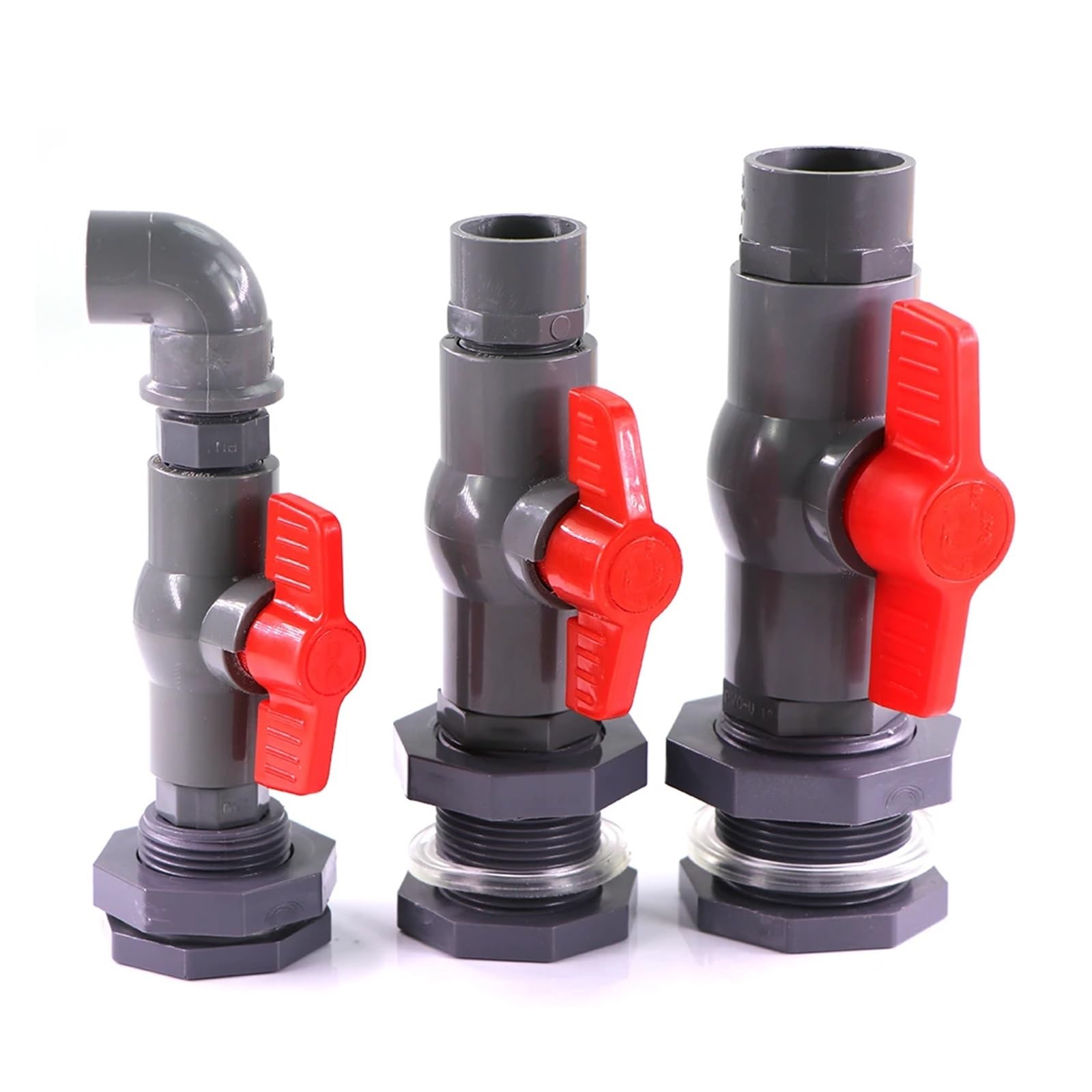 1/2 "3/4" 1 "PVC Ball Ventil Wasser Aquarium Adapter Garten Bewässerung Aquarium Pipeline Einlass Wasser Ablauf Joint Verbinden Reparatur(for 25mm Through,3PCS)