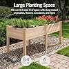 Best Choice Products 72x24x30in Raised Garden Bed, Elevated Wood Planter Box Stand for Backyard, Patio, Balcony w/Divider Panel, 6 Legs, 300lb Capacity - Natural #2