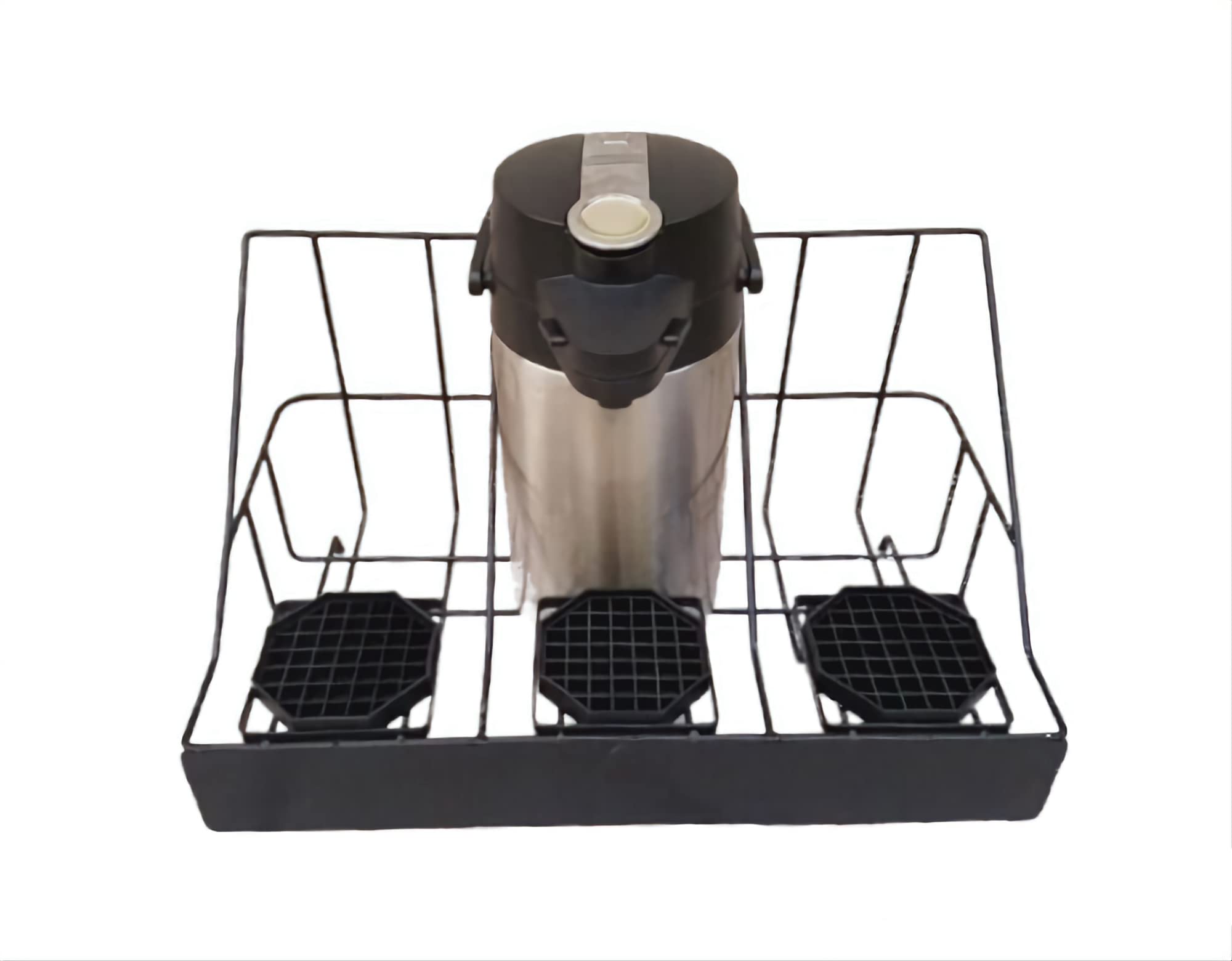 3 Airpot Serving Rack, Black steel, 5003080