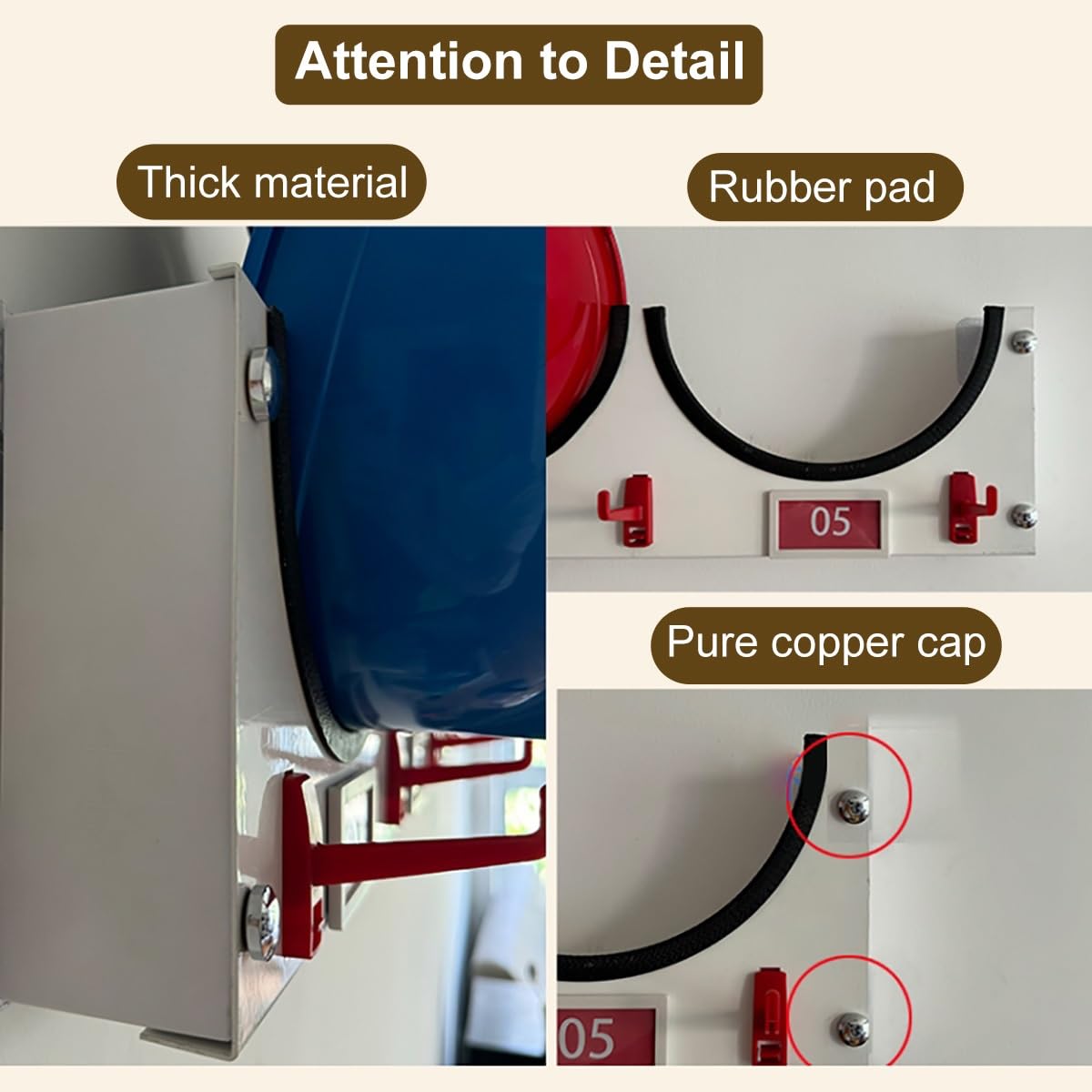 Estante de exhibición para Cascos, Soporte de Pared para Guardar Cascos con Gancho y Etiqueta para Nombre, Organizador para Taller, Oficina, Obras de construcción
