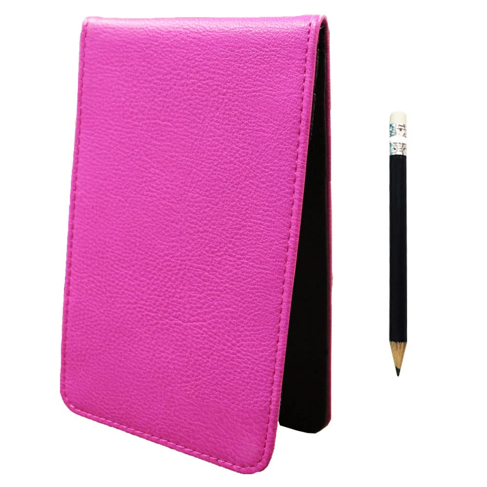 Myartte Golf Scorecard Holder Cover Yardage Book Cover with Golf Ball Marker and A Free Pencil 4.5 × 7.5 inches Black Blue Pink Multi-Color