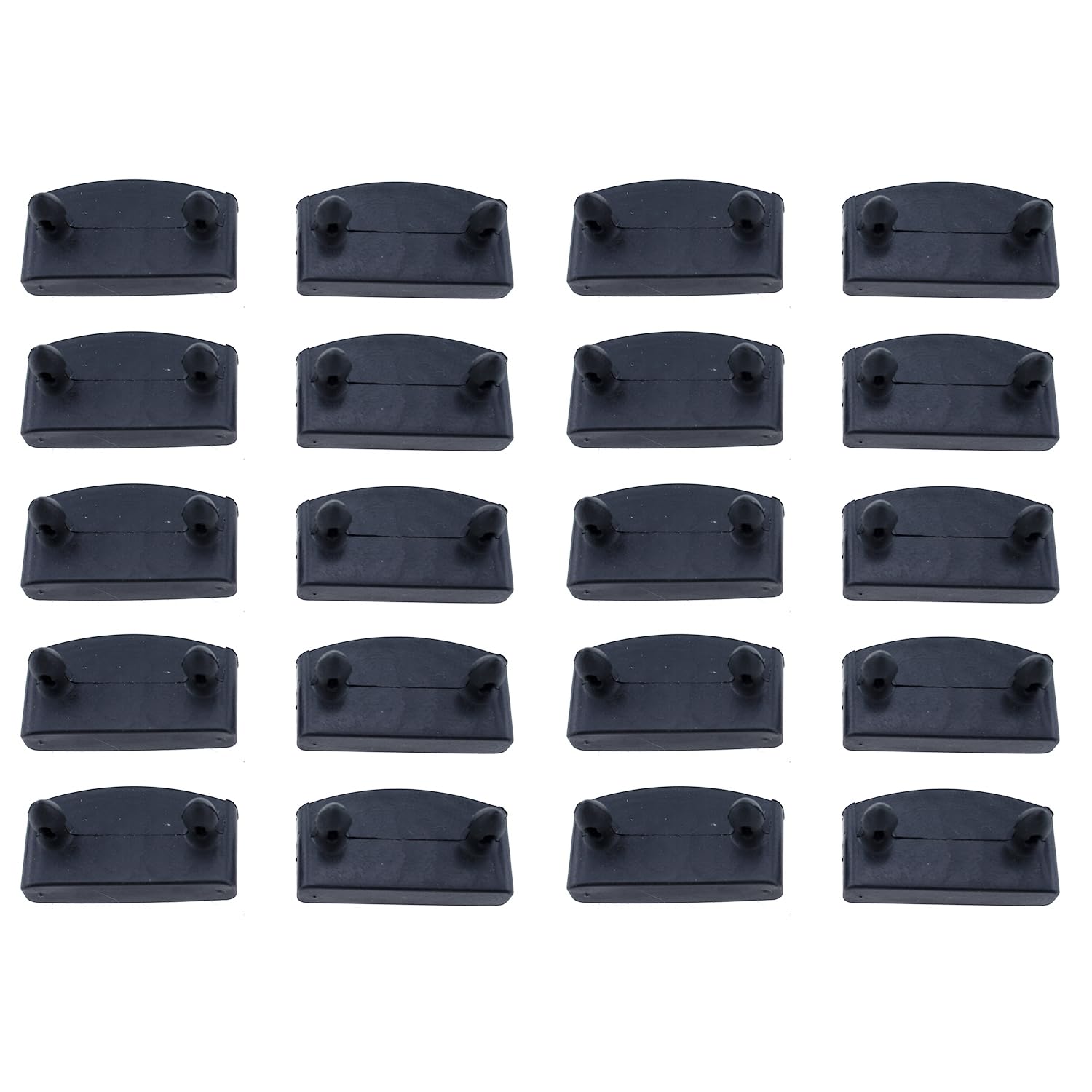 TAODAN 20pcs 55x9mm Plastic Bed Slat Cover Replacement Holders End Caps+Centre Caps for Holding Securing Wooden Slats Bed Base