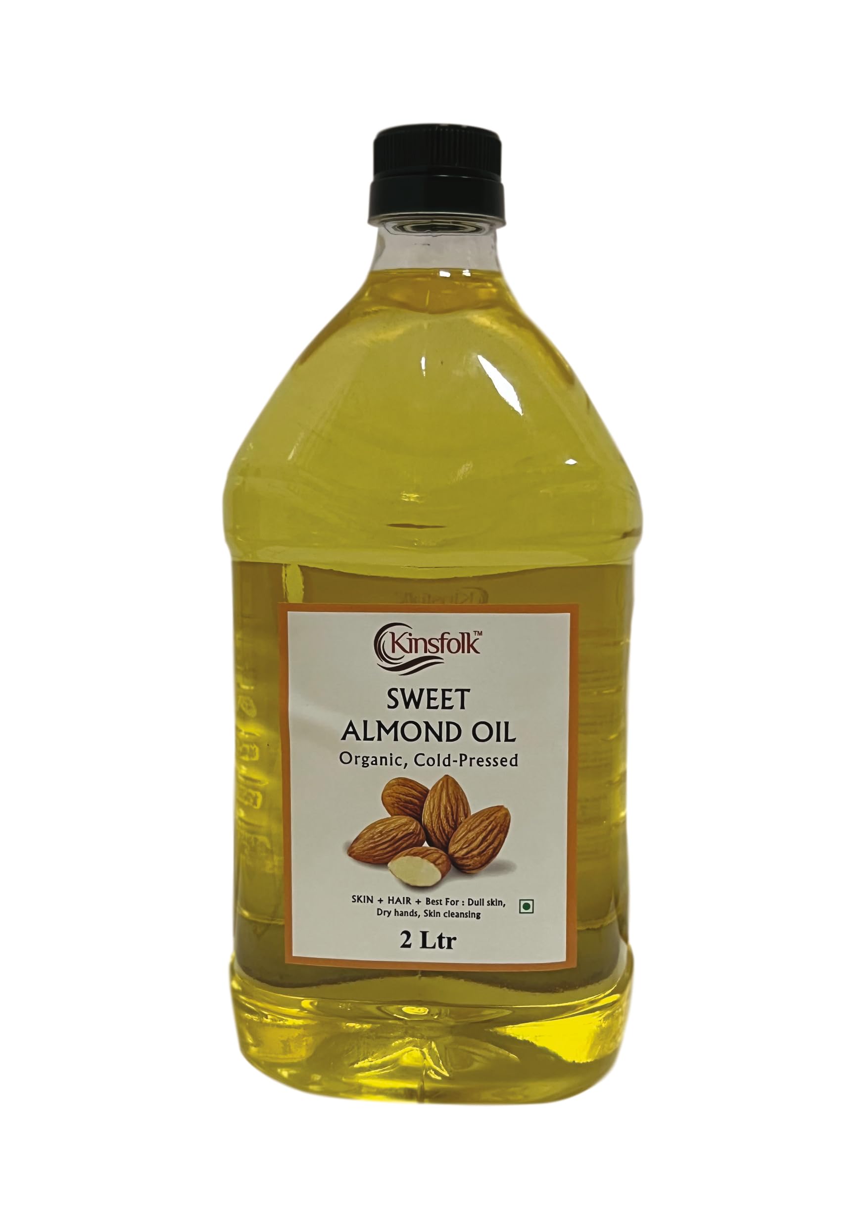 Kinsfolk Pure Cold Pressed Sweet Almond Oil for Hair and Skin - Badam Oil - 2 Ltr