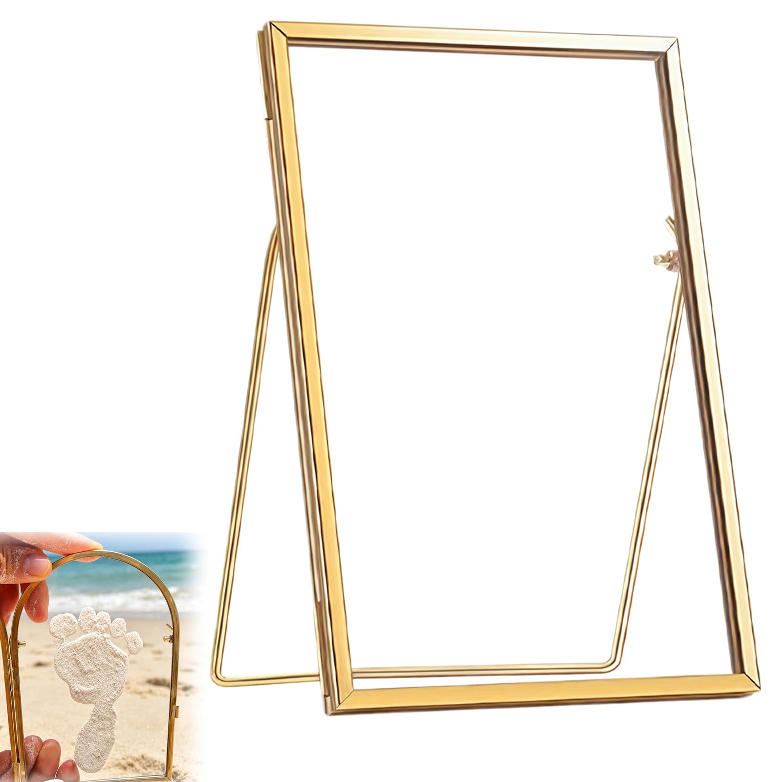 Tsophreniq Diys Newborn Keepsakes Frame Floating Picture Frames for Pressed Flowers Diys Baby Hand and Footprint Kits Tabletop Display Baby & Pet Keepsakes Frame