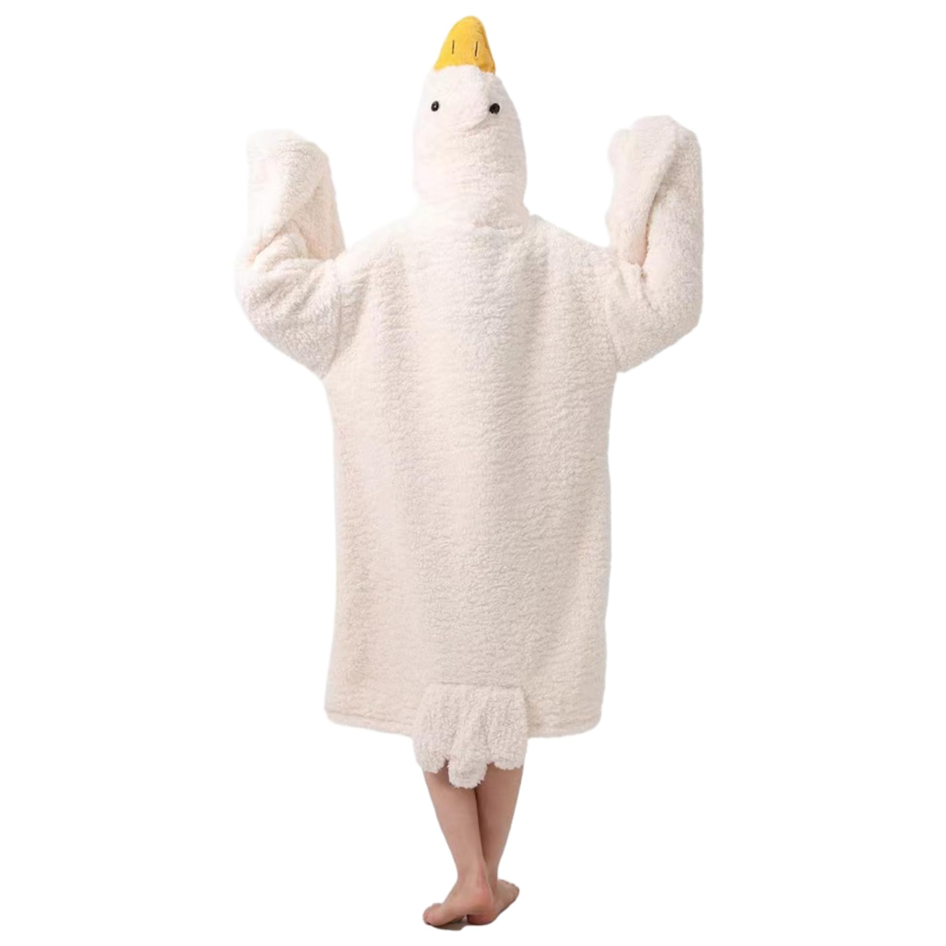Couverture à capuche canard peluche xl portable pour enfant et adulte