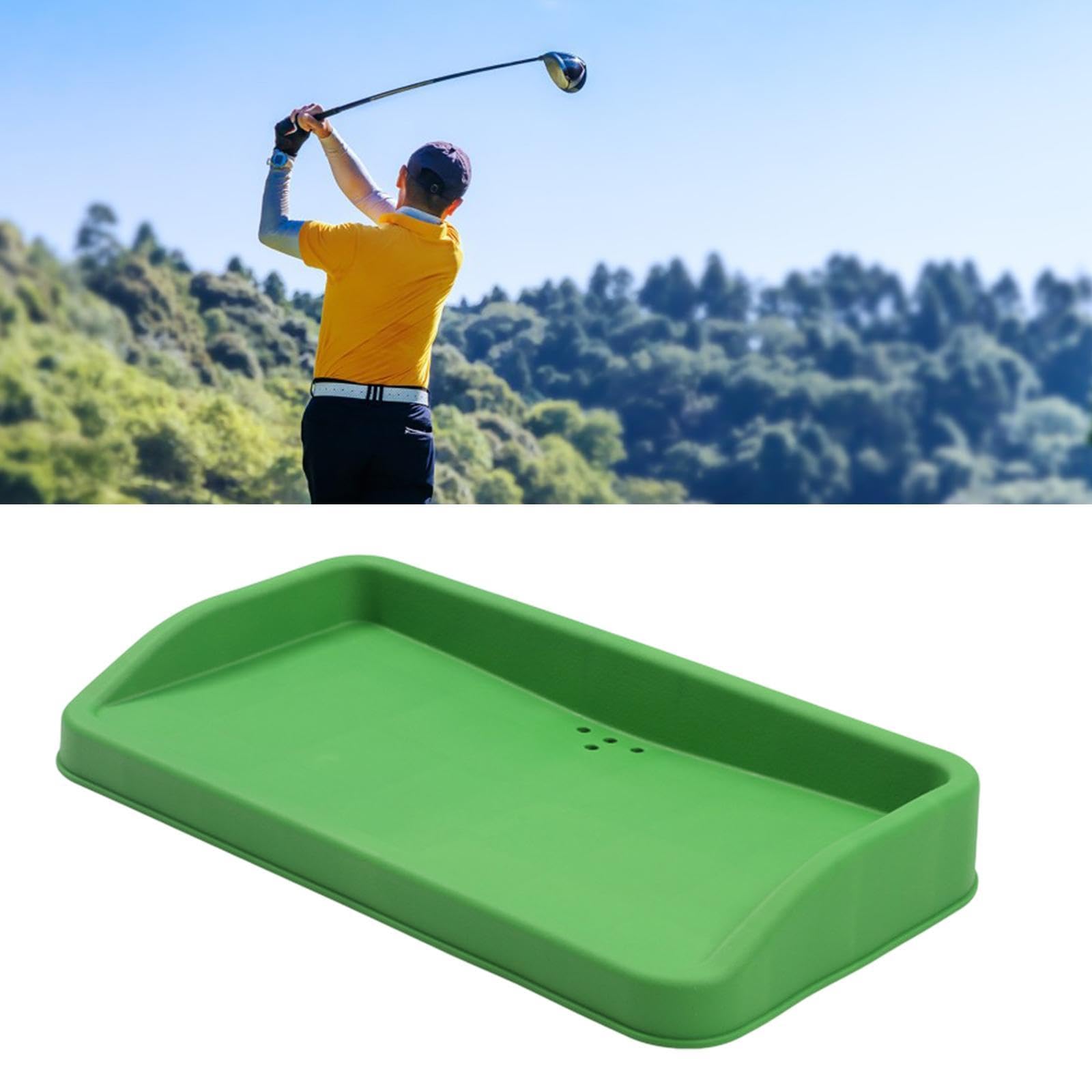 Vaveren Golf Ball Tray, Balls Container Large Golf Ball Storage Tray Golf Ball Case Service Box for Driving Range, Hitting Mat Indoor, Green