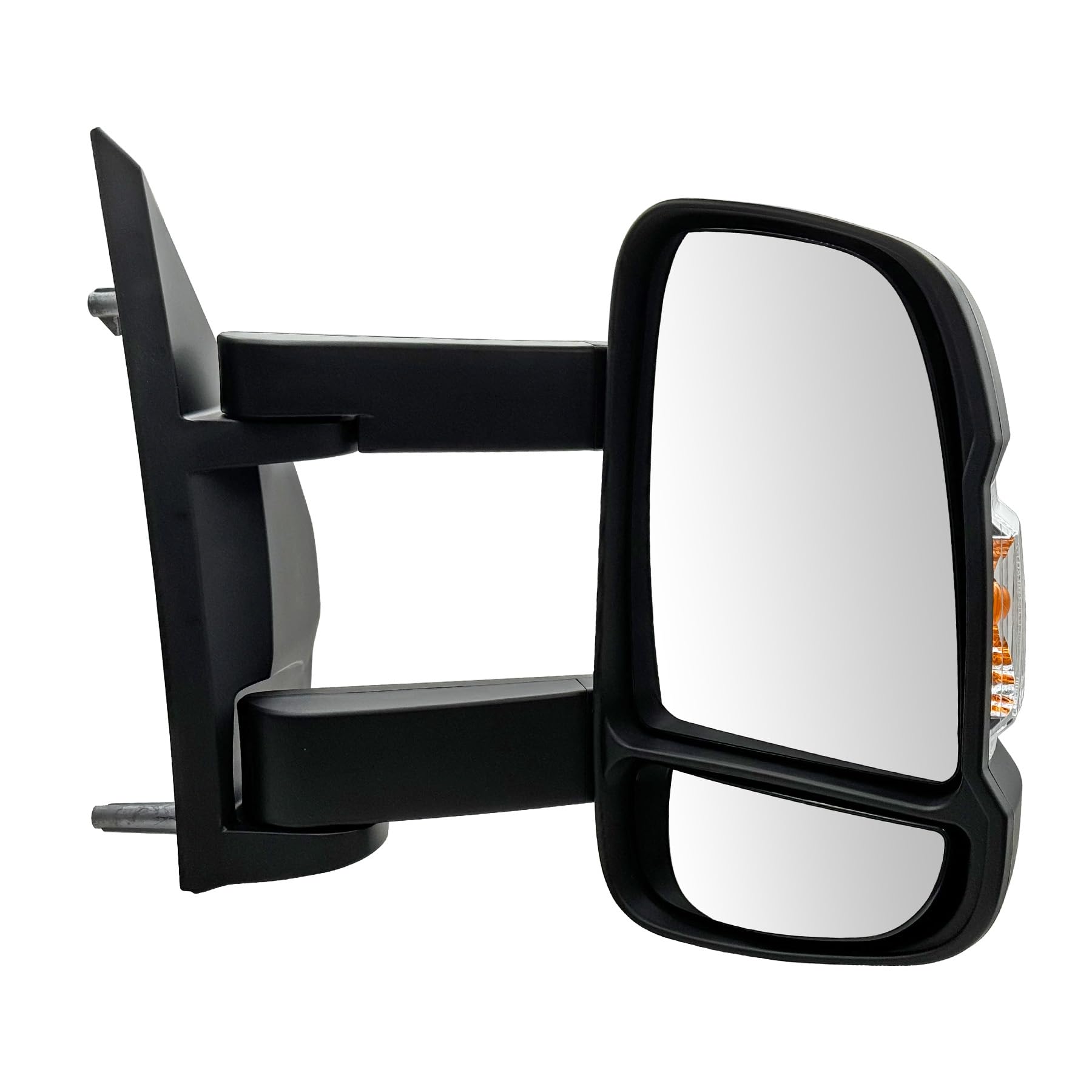 Full Door Wing Mirror Right Side Manual Folding Mirrors with Turn Signal Light for Citroen Jumper Relay/Dodge Ram Promaster/Fiat Ducato/Peugeot Boxer Long Size Arm W16W Non Heated