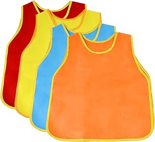 KZNKZN 4 Pack Smock For Kids,Children Waterproof Art Smock Painting Feeding, Kids Painting Apron Handwork,Cooking, Children'S Aprons，Toddler Paint Smock For Painting Or As Gifts