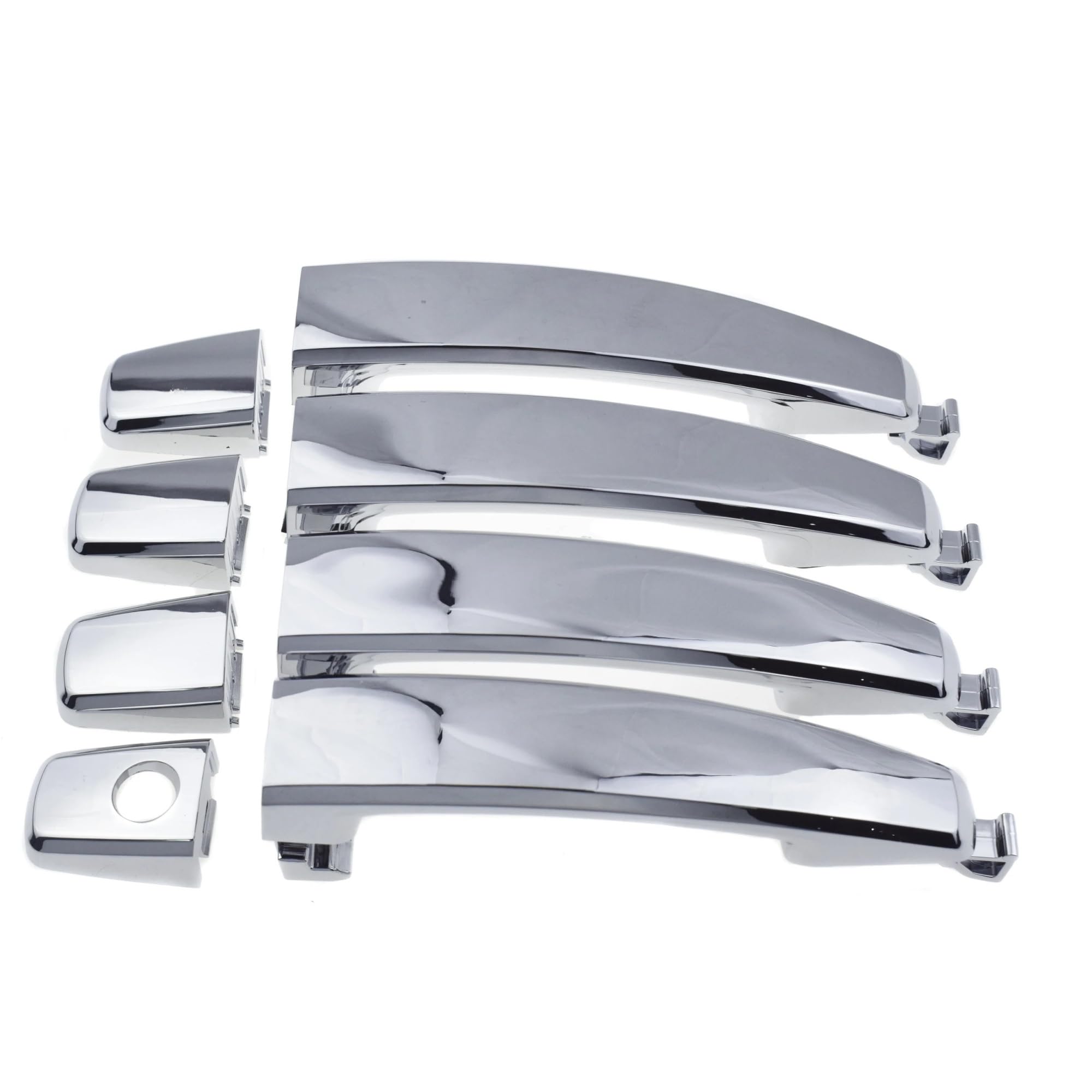 Hillar 4 Sides 1 Hole Door Outer Handle For Chevrolet For Captiva 2007-2015 For Aveo 2007-2011 Chrome Exterior Door Handle 96468266 96468306(4 Sides 1 Hole)
