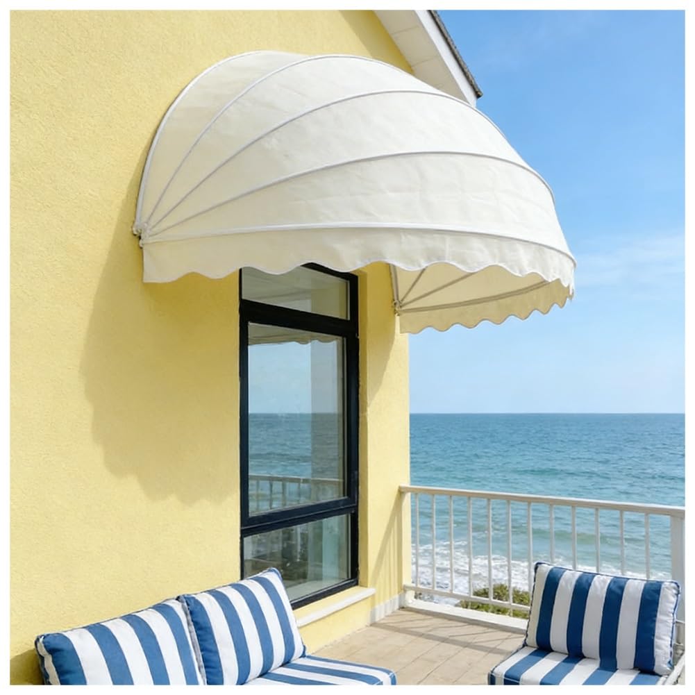 Auvent rétractable en toile 80 cm avec cadre galvanisé résistant