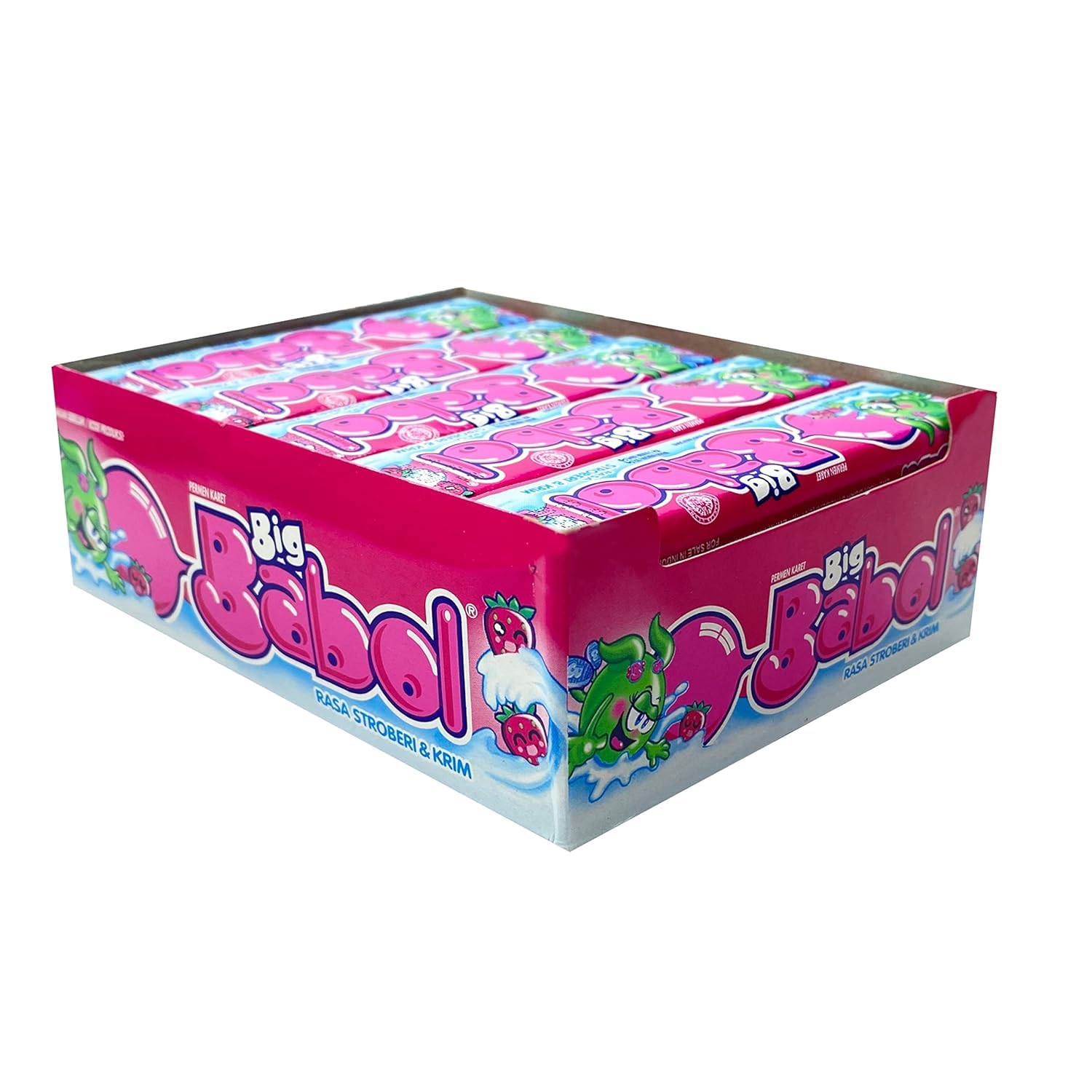 Big Babol Rasa Strawberry & Cream Paste Chewing Gum 20 Sticks, 400g (Imported) (B0CP63LBNV) Amazon Price History, Amazon Price Tracker
