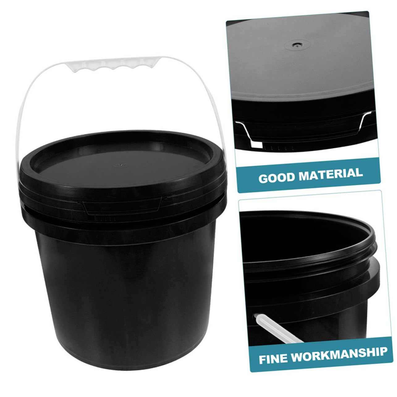 Operitacx Barril Sellado De Alimentaria Cubo con Tapa De Plástico Cubo De Pintura para Almacenamiento para Pinturas y Materiales De Arte