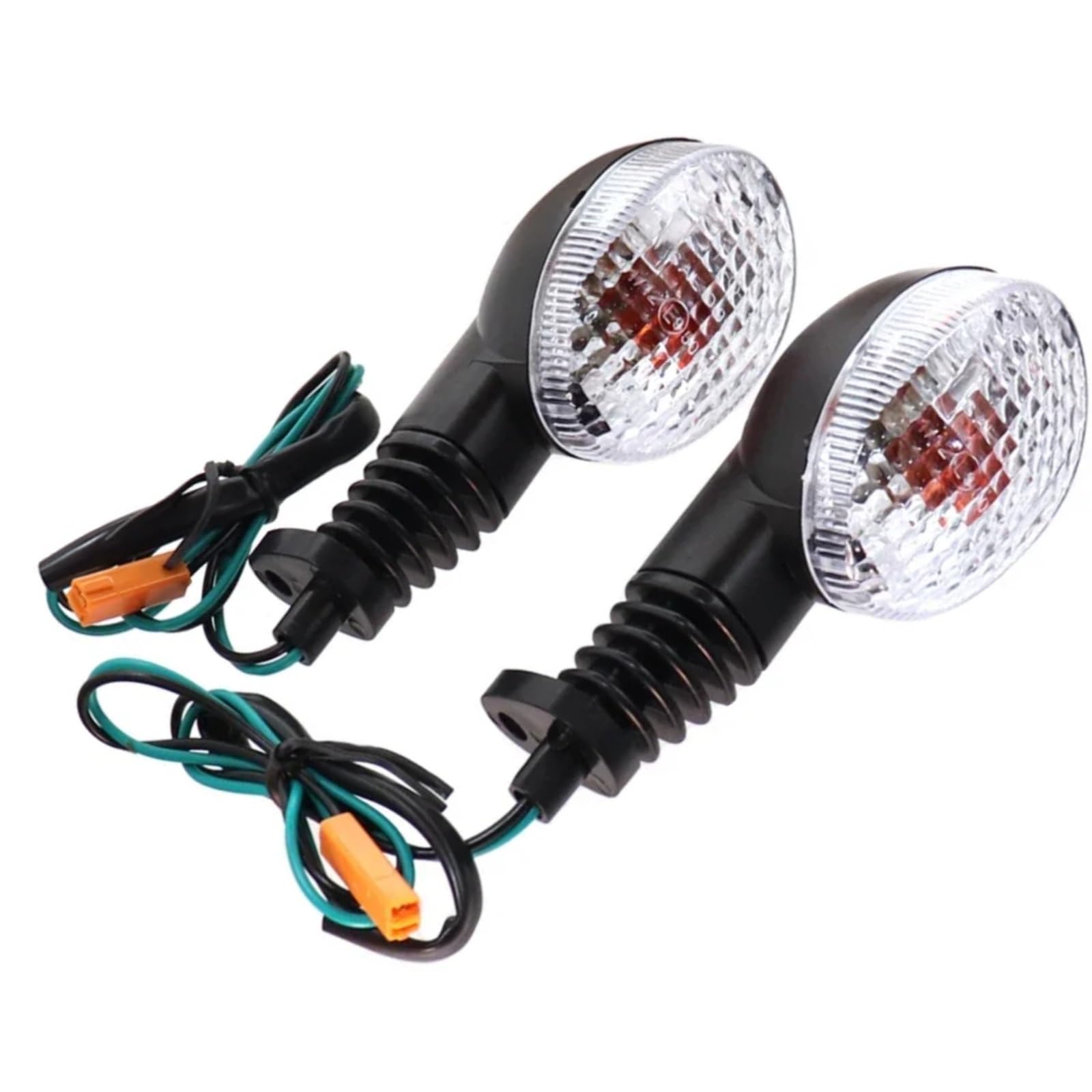 Per KLX230SE 2022 Per KLX250SF 2009-2010 Per Ninja 250R Per EX250 2008 2009 2010 2011 2012 Ambra Indicatore Di Direzione Lampeggiante Con Lampadina 12V(Clear)