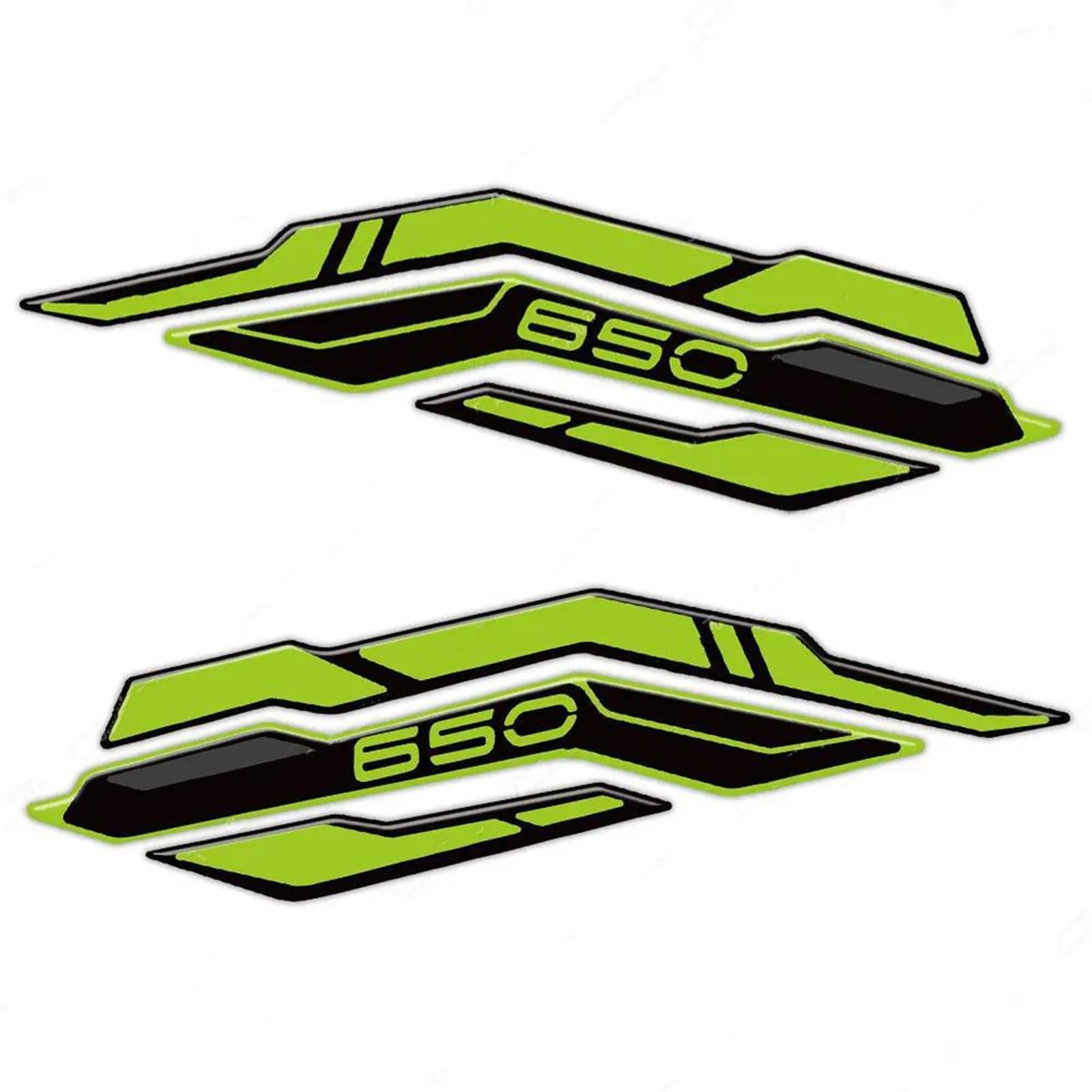Adesivi per serbatoio carburante Moto Serbatoio Carburante Decalcomanie Degli Autoadesivi Gas Carburante Copertura Di Protezione Pad Decorazione Kit Per Kawasaki Z650 Z 650 2017-2024 Decalcomanie(Verd