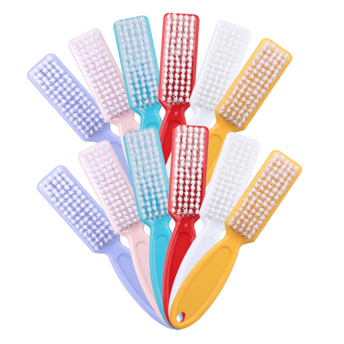 Mikinona 24 piezas Cepillo de Uñas con Mango Ergonómico para Limpieza de Uñas Compacto y Portátil para Manicura y Pedicura Cerdas Flexibles Suaves para Casa y Viaje Color Color Aleatorio