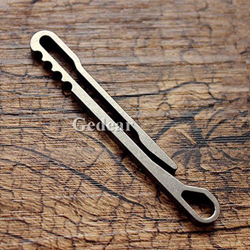 TIKING Titanium TC4 Key Chain Waist Belt Clip MOLL Pocket EDC Tool Ti Color