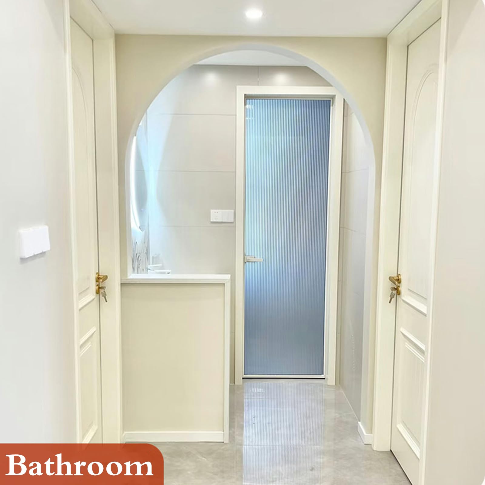 Kit de moldeo de espuma curvada para puerta, diseño de arco pintable para salas de estar modernas, resistente a la deformación