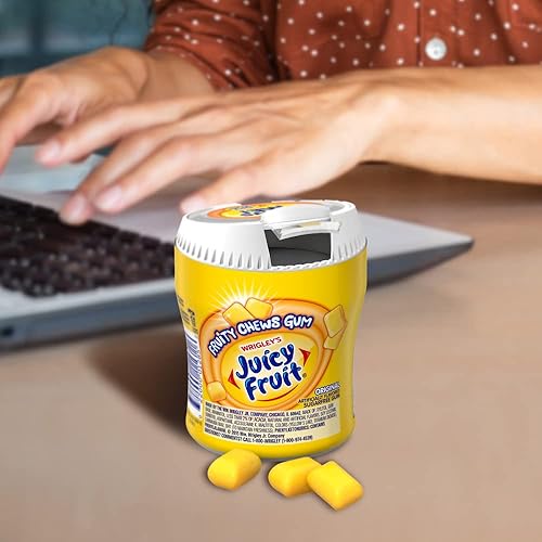 Miniatura 7 de JUICY FRUIT - Goma de mascar sin azúcar sabor a fruta original botella de 40 piezas paquete de 6