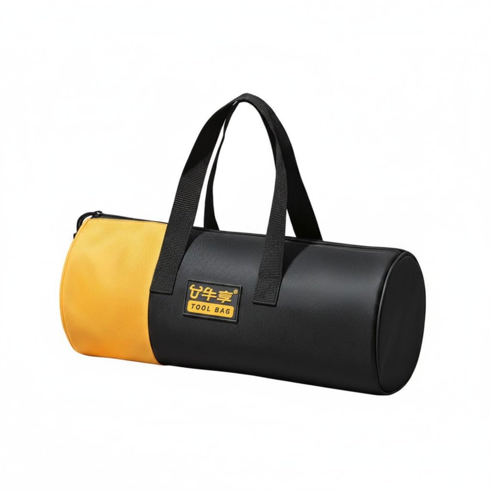Easy to Carry Electrician Bag Long-Lasting Canvas Tool Bag Wear-Resistant Single Layer Tool Pouch Washable for Electricians, Maintenance, Worksite, Cylinder M 2-Handle-image-18