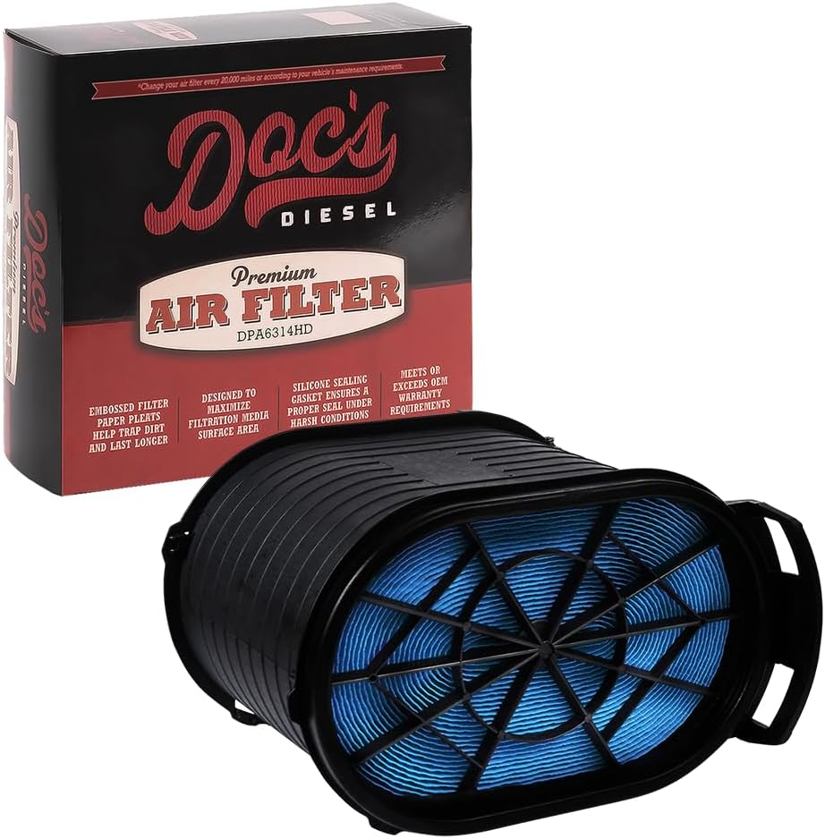 Doc's Diesel Engine Air Filter DPA5535 | Compatible with Ford 6.0L Super Duty F250, F350, F450, F550 2003-2007, Ford 6.0L Excursion 2003-2005 | Replaces FA1778