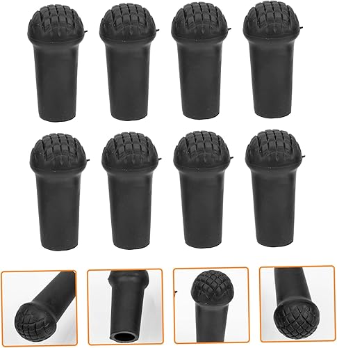 Miniatura 6 de Didiseaon Juego de 8 puntas de bastón de trekking, accesorios de viaje, pelotas de tenis de caña de senderismo para caminantes, bastón de senderismo