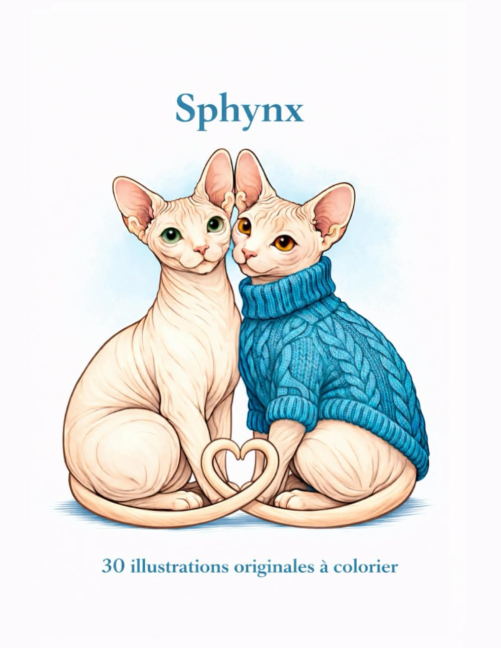 Sphynx: 30 illustrations originales à colorier