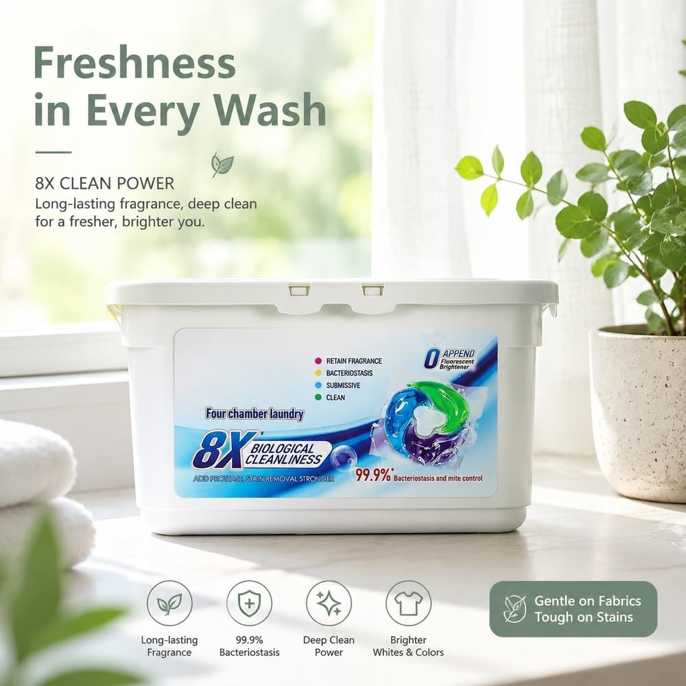 Perle detergenti 4 in 1, 30 ct, pulite e fresche