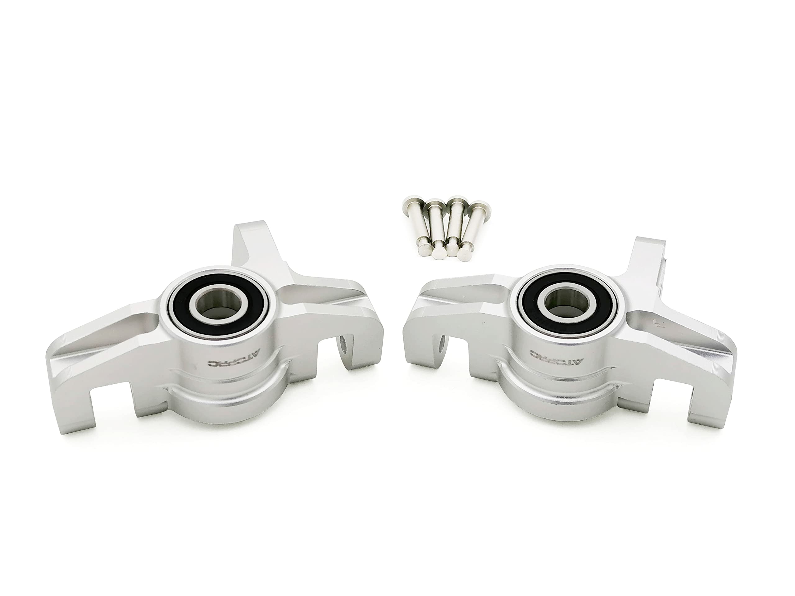 ATOPRC Aluminum spindles Front for Losi 5ive-T/2.0/B and Mini (Silver)