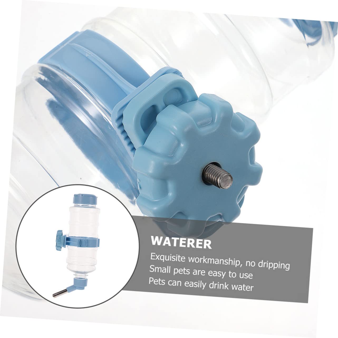 minkissy 2piezas Bebedero Colgante para Pequeñas Dispensador Automático De Agua Sin Goteo para Hámsters y Conejos Botella Transparente De Instalación y Diseño Práctico y